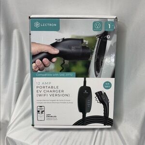 Lectron 12 Amp Portable EV Charger Wifi and bluetooth version level 1  charger